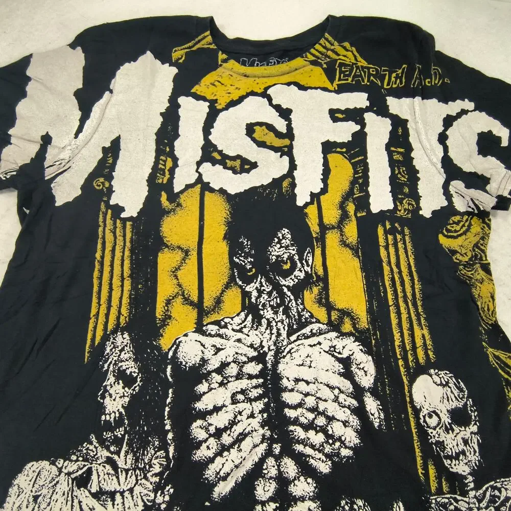 Misfits Band Graphic Short Sleeve Crew Neck Shirt Womens Size Large L Black - Picture 1 of 9